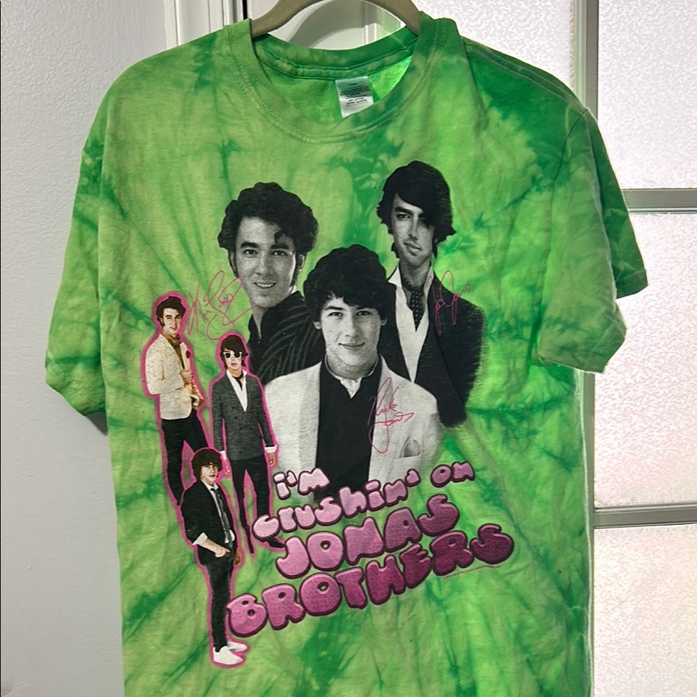 Jonas Brothers Green Tie Dye Tour Tshirt